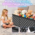 thumbnail image 2 of Extra Large Toy Box, Collapsible Sturdy Kids Toy Chest Storage Box with 3 Side bags and Removable Lids, 41"X14"X16"，large toy box for Nursery Room, Playroom,Closet,,School,Black White, 2 of 6