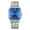 blue, variant on Men's retro square waterproof steel belt quartz watch