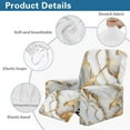 thumbnail image 5 of FKELYI Recliner Slipcover Stretch Recling Chair Covers Marble White Gold Print 4 Pcs Furniture Protector for Single Seat Lounge Armchair Fitted Sofa Couch Cover, 5 of 7