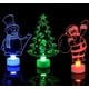 thumbnail image 3 of Muñeco de nieve Árbol de Navidad Papá Noel Luces nocturnas luminosas coloridas Decoraciones Regalos, 3 of 8