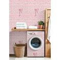 thumbnail image 4 of Boho Peel and Stick Wallpaper Delicate Pink Rose Floral Bow Design Contact Paper 17.7in x 9.8ft Wallpaper Removable Self Adhesive Wall Paper for Girls Bedroom Nursery Cabinets, 4 of 8