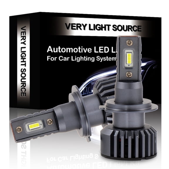 ECCPP H7 LED Headlight Bulb Hi/Lo Beam White Headlamp Conversion Kit DOT Approved - 80W 6000K 9600Lm 12xCSP Chips - 1 Year Warranty(Pack of 2)