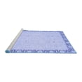 thumbnail image 2 of Ahgly Company Machine Washable Indoor Square Oriental Blue Traditional Area Rugs, 6' Square, 2 of 4