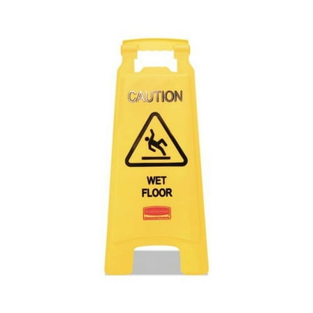 Caution Wet Floor Floor Sign Plastic, 11 x 12 x 25, Bright Yellow