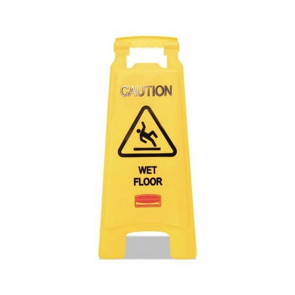 Caution Wet Floor Floor Sign Plastic, 11 x 12 x 25, Bright Yellow