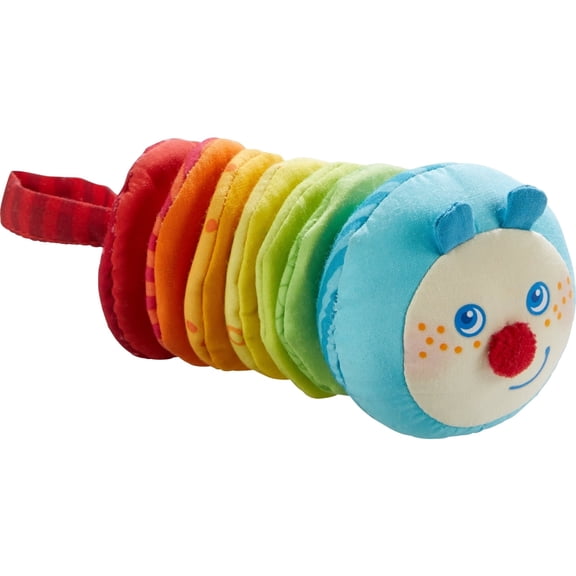 HABA Caterpillar Mina Plush Figure with Vibrating Motion for 6 Months