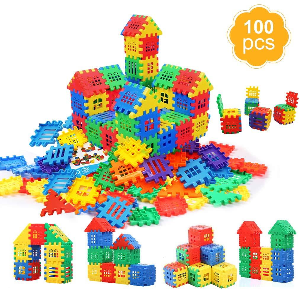 MICHLEY Building Blocks, Classic Construction Toy for Kids, 100 pcs