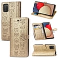 thumbnail image 2 of Funda Cartera FOXDOCK para Samsung Galaxy A02S , Flip PU con Relieve de Gatos y Perros, Tarjetero y Soporte, 2 of 6