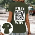 thumbnail image 2 of TSADFHJI T-Shirt Blanc Femme Col en V Nouveau T-Shirt à Deux Codes Mode Col Rond Manches Courtes TTTG Vert Foncé, 2 of 7