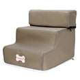 thumbnail image 2 of Flmtop Small Dog Cats Pet 3 Steps Removable Non-slip Ramp Climbing Detachable Bed Ladder Khaki, 2 of 8