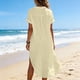 thumbnail image 5 of Vestido de Verano Casual de las Mujeres de Color Sólido de Lino Cuello de Vuelta sin Mangas Botón Vestido, Chaquetas de Vestido de Verano para las Mujeres Pieza de Capa Ligera, Uso Diario Suave Trans, 5 of 8
