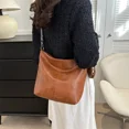 thumbnail image 5 of Bolsos de hombro de gran capacidad con cremallera sólida de PU 2024, mochila de alta calidad para mujer, estilo de diseñador, bolsos de mano de moda, bolsas de Ombro, 5 of 5