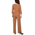 thumbnail image 2 of NY Collection Womens Petites V-Neck Belted Jumpsuit, 2 of 2