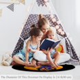 thumbnail image 4 of Spaceman Round Soft Area Rugs 2.6ft Anti-Slip Cute Circle Carpet for Teen Girls Room, Circular Rug for Nursery Room, Dorm, Cute Room Decor for Baby, 4 of 7