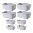 thumbnail image 3 of DOLITY 8 Pieces Cosmetics Case Organizer Makeup Vanity Holder Table Organizers Desk for grey, 3 of 9