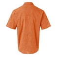 thumbnail image 3 of Huresd Men's Wrinkle Free Untucked Cuban Shirt Business Casual Button Down Tops Short Sleeve Solid Color Shirt Orange M, 3 of 4
