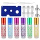 thumbnail image 1 of Botella de aceite esencial recargable 6pcs 10ml Botellas de vidrio roll-on con bola de rodillo, 1 of 5