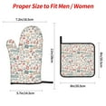 thumbnail image 2 of Honeii Summer Life Pattern Oven Mitts and Pot Holders, Silicone Oven Gloves,500 F Heat Resistant Oven Mitts Sets, 4PCS, 2 of 6