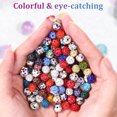 thumbnail image 2 of OUNONA 100 Pcs Perles Rondes en Strass Argile Polymère Multicolore pour Fabrication de Bijoux Collier Bracelet, 2 of 7