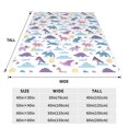 thumbnail image 3 of Pofeuu Dinosaur Print Ultra-Soft Micro Fleece Blanket,for Bed Or Sofa,All Season Throw Blankets Flannel Blanket-50"x40", 3 of 7