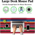 thumbnail image 2 of Desktop Mat Colorful, Desk Mouse Pad Gaming Desk Mats, Office Items Non-Slip Rubber Base Waterproof with Stitched Edges, 35.4 X 15.7 inch for Work/Game/Office/Home Mexican Stripes Style, 2 of 6