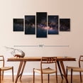thumbnail image 3 of Elephant Stock Milky Way System Wall Art - Horizontal Multi Panel Canvas - 5 Pieceliving Room Wall Decor - Photography Astronomy & Space Multi Panel - Black And Orange Decor - 92" x 42", 3 of 8