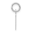 thumbnail image 2 of Diamond2Deal 14K White Gold Small Slanted Block Letter T Initial Pendant for Women, 2 of 6