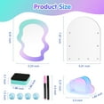 thumbnail image 3 of MoKo 5 in 1 Locker Accessory Set with Magnetic Mirror, Dry Erase Board, Pen Holder, Marker Pens, Essential Locker Set, Iridescent, 3 of 6