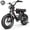 Black, variant on Hopepeak D10 Electric Bike for Teens Adults, 500W Motor up to 28mph, 48V 13Ah Battery 16"×4.0" Fat Tire E Bike, Disc Brakes, Full Suspension, Mountain Ebike,Blue
