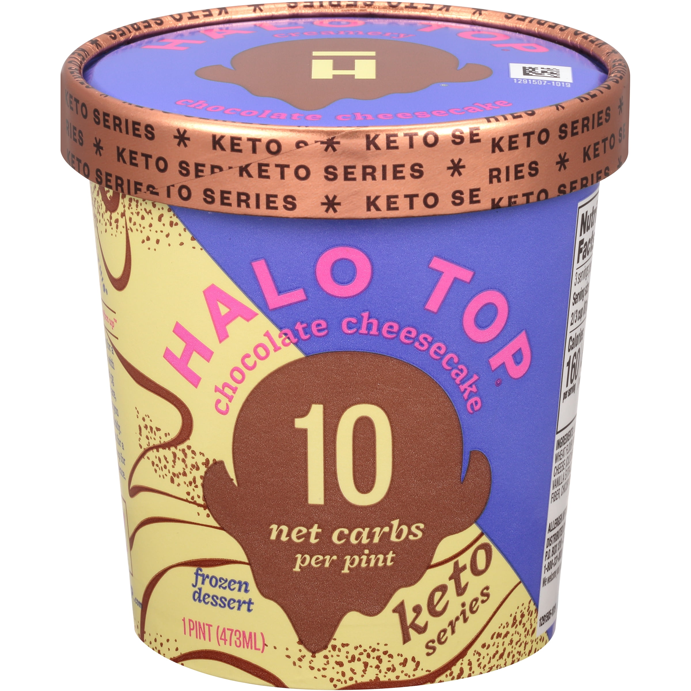 Halo Top Keto Chocolate Cheesecake Frozen Dessert Pint , 16 fl oz - How To Get Chocolate Ice Cream Out Of Clothes