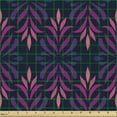 thumbnail image 2 of Ambesonne Nature Fabric by the Yard Upholstery, Leafy Pattern Modern Floral, 3 Yards, Dark Purple Pink Violet, 2 of 5