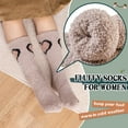 thumbnail image 3 of Womens Fuzzy Socks Fluffy Warm Slipper Winter Comfy Thermal Cozy Plush Sleep Home Cabin Socks, 3 of 6