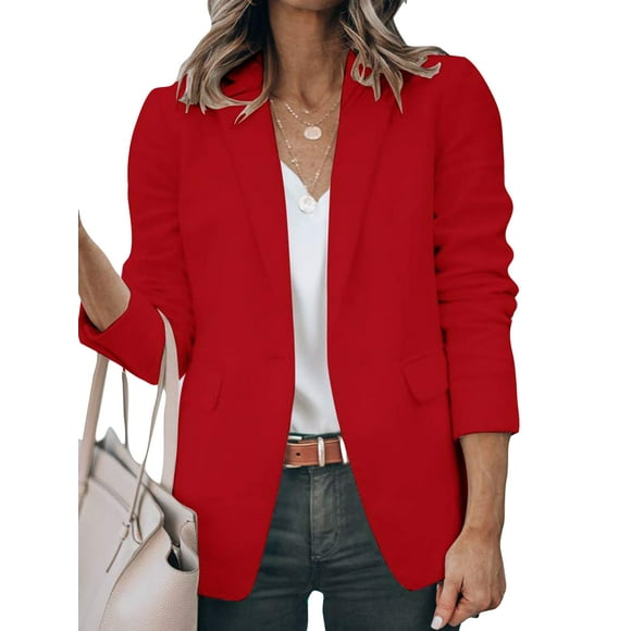 Chaquetas Blazer para mujer Cárdigan con frente abierto Chaqueta de manga larga Chaqueta informal de oficina Blazers