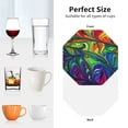 thumbnail image 6 of Naloa Pride Rainbow Leather Coasters for Drinks, Durable Drink Coasters 4 Set for Tabletop Protection, Luxurious Home Décor and Housewarming Gift ( {designName})Octagon, 6 of 6