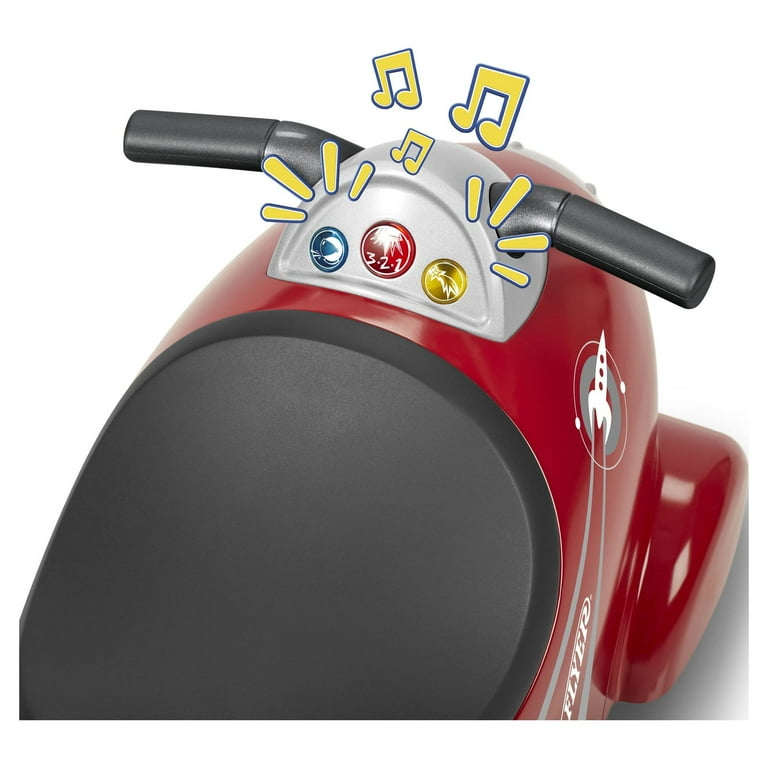 Radio Flyer, Retro Rocket Ride-On, with Lights and Sounds, Red