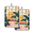 thumbnail image 7 of Yayeee Pot Holders Kitchen Heat Resistant with Pocket 7"x9.8" Cotton Oven Cooking Hot Pads, Pink Sunset, 7 of 7