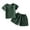 Green, variant on Baby Boys Casual Outfit Sets Child Summer Short Sleeve Solid Color Short Sleeve T Shirt and Shorts Thin Cute 2PCS SetSize 6-12 M