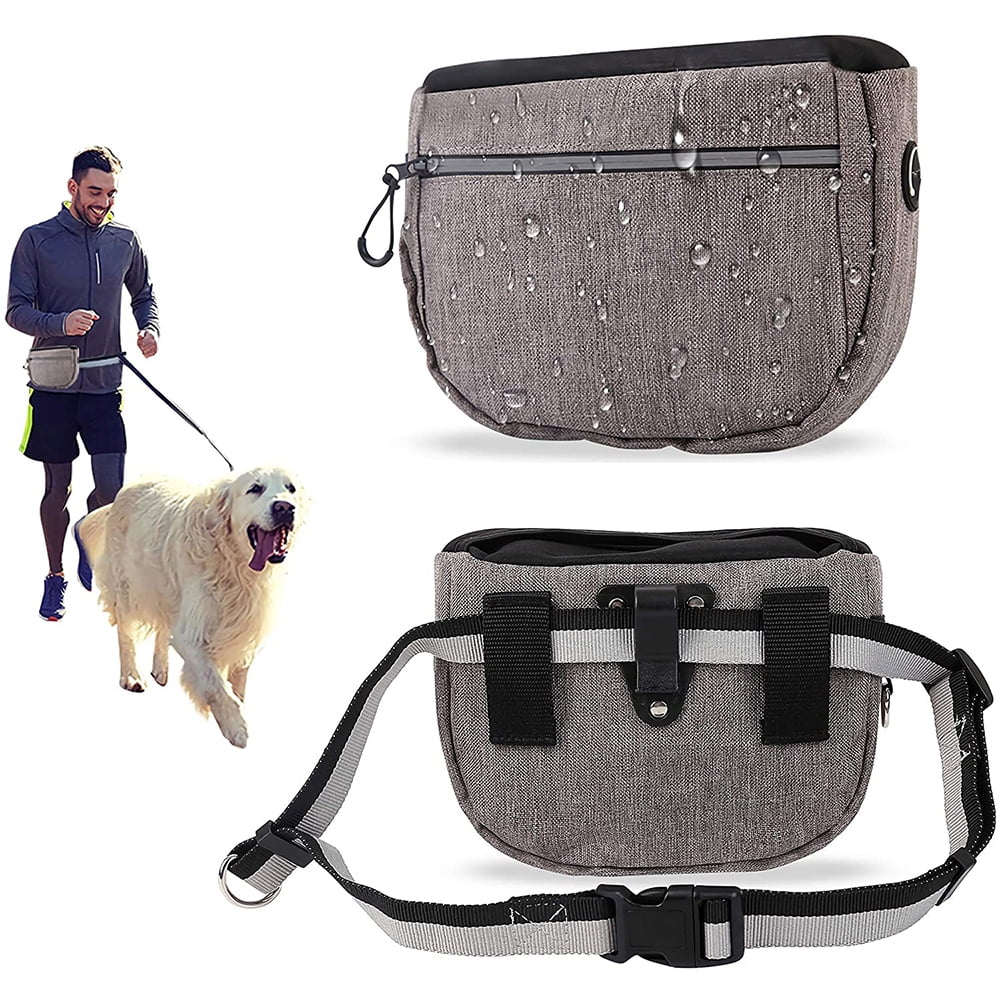 Dog Treat Pouch Bag for Training Auto Closing Portable Dogs Walking Bag with Adjustable Belt Oxford Cloth Pet Training Bag with Poop Bag Dispenser Walmart