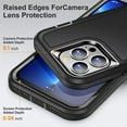 thumbnail image 5 of JTCASES for iPhone 11 Pro Max Case, Shockproof Anti-drop PC Frame Anti-slip Strip Silicone Back Shell Rugged Anti-scratch for iPhone 11 Pro Max (6.5" 2019) - Black, 5 of 8