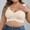 Beige(New), variant on Plus Size Women's Lace Bra,Front Closure Push-Up Underwire-Free Bra with Adjustable Zero-Restriction Design