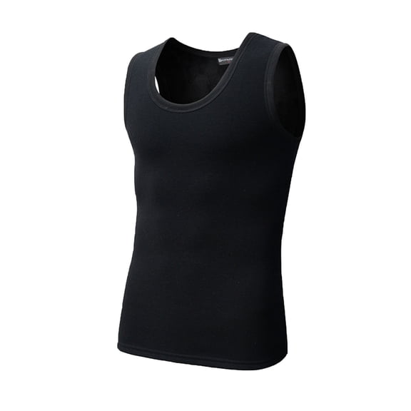 uublik Mens Athletic Thermal T Shirts Sleeveles Shirts Men Underwear Tops Warm Undershirt Base Layer Vest, Black
