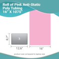 thumbnail image 4 of Roll of Pink Anti-Static Poly Tubing 16 X 1075. Heavy-Duty Poly Tubing 4 mil Thick. Great for Packaging, Storing Sensitive Electronic Components. Ideal for Industrial Applications. Amine Free., 4 of 7