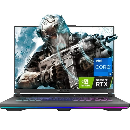 ASUS 2023 Newest ROG Strix G16 Gaming Laptop, 16" FHD 165Hz Display, GeForce RTX 4060, Intel Core i7-13650HX (14 core), 16GB DDR5 RAM, 512GB SSD, Wi-Fi 6E, USB Type-A&C, 4 Zone RGB, Windows 11