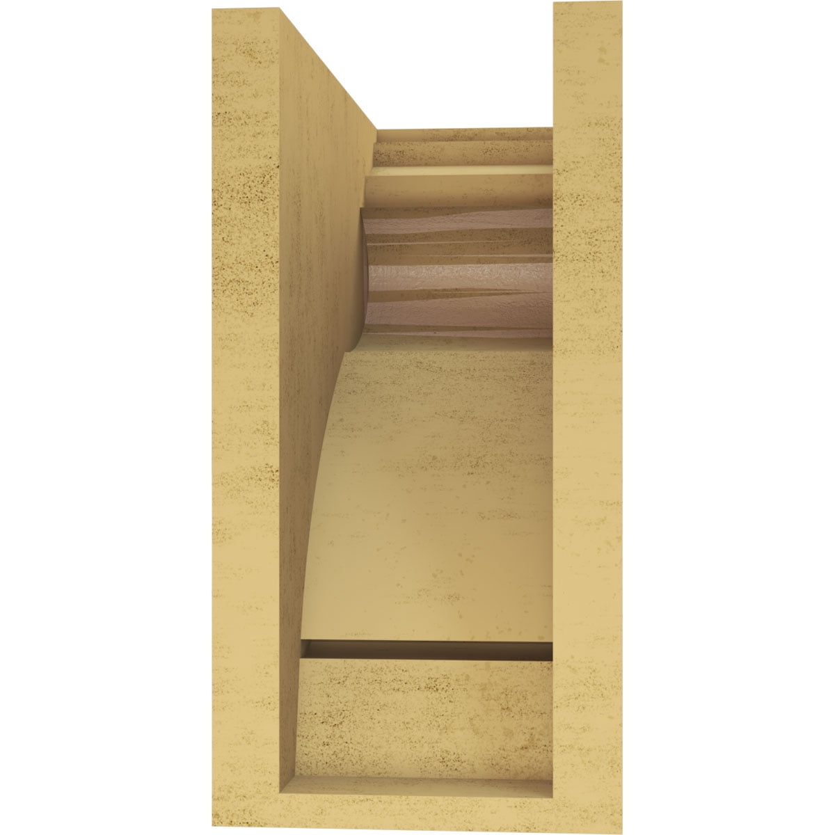 6"W x 12"D x 12"H Classic Mayflower Rough Cedar Woodgrain TimberThane Corbel, Primed Tan