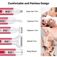 thumbnail image 5 of 5 in 1 Electric Hair Remover for Women, Facial Hair Removal, Electric Cordless Shaver Set, Wet & Dry Lady Razor for Women for Bikini Line, Nose Hair, Eyebrow, Arm, Leg USB Rechargeable, 5 of 8