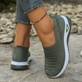 thumbnail image 3 of Modstep Women's Orthopedic Breathable Shoes with Arch Support Memory Foam Flat Walking Slide Shoe Non Slip Sports Sneakers Green 6.5, 3 of 6