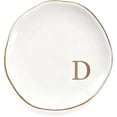 thumbnail image 7 of Ceramic Jewelry Tray, Initial Ring Dish Trinket Plate Engagement Gift, Small Personalized Monogram Ring Bowl for Wedding, White Decorative Jewelry Holder for Women Vanity -Letter D, 7 of 7