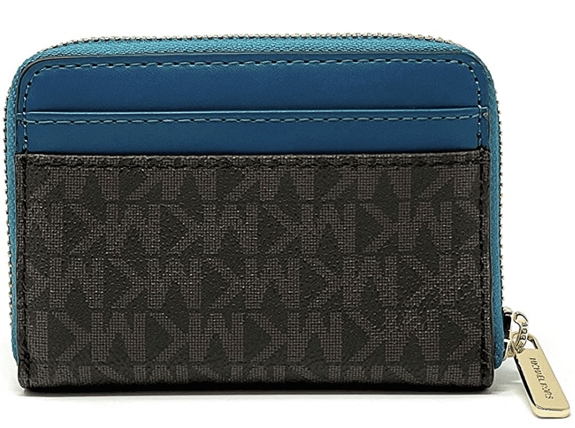  Michael Kors Jet Set Small Zip Around Card Case Heritage Blue  Multi One Size : Clothing, Shoes & Jewelry