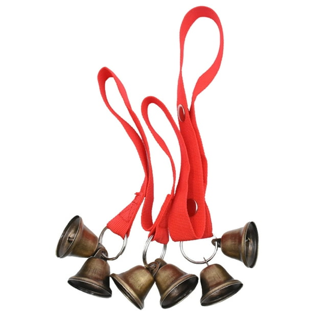 Sonnette de Porte pour Animaux Créative Réglable 6 Cloches Sonnette de Porte pour Chien Sonnette de Pot pour Chiot