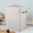 thumbnail image 3 of Metal Laundry Room Container Dual Side Handles Spoon Lid Farmhouse Laundry Powder Container Washing Powder Rice Dog Food Storage Box, 3 of 9